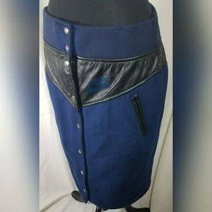 Nike Sacai Wool Blend Blue Skirt Size Large